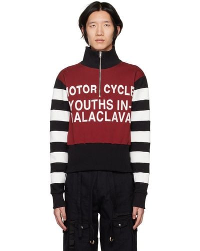 Youths in Balaclava 'motorcycle Race' Jumper - Red
