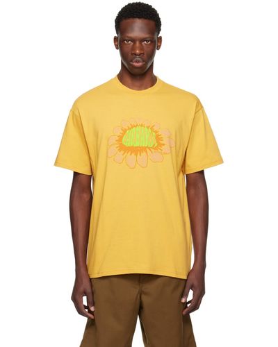 Carhartt T-shirt jaune à image e à logo - Orange