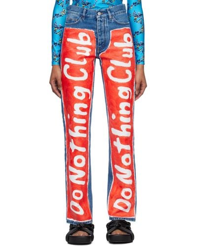 MERYLL ROGGE Beni Bischof Edition 'do Nothing Club' Jeans - Red