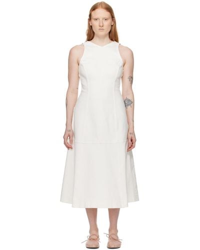 Proenza Schouler Off-white White Label Arlet Denim Midi Dress - Black