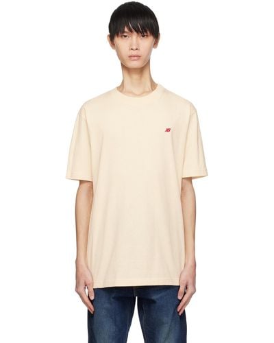 New Balance Beige Made In Usa Core T-shirt - Natural