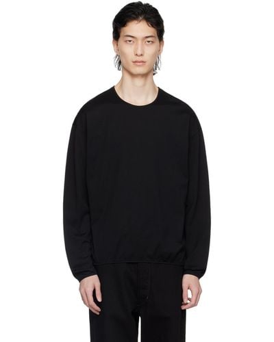Lemaire Relaxed Long Sleeve T-shirt - Black