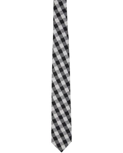 Adererror Cravate tenit noir et blanc
