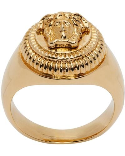 Versace Gold Medusa biggie Ring - Metallic