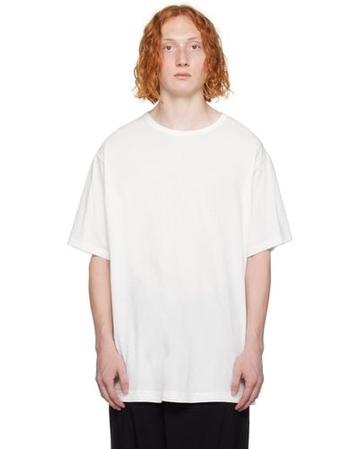 Yohji Yamamoto Off-white Crewneck T-shirt