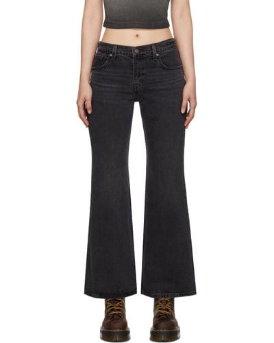 Levi's Black Middy Ankle Flare Jeans