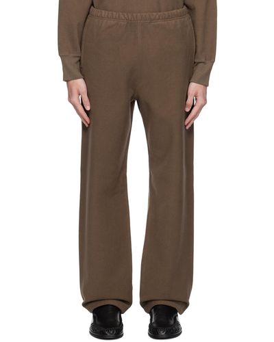 AURALEE Pantalon de survêtement brun en jersey bouclette meulé - Marron