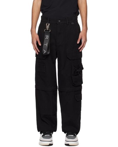 RTA Multi-pocket Cargo Trousers - Black