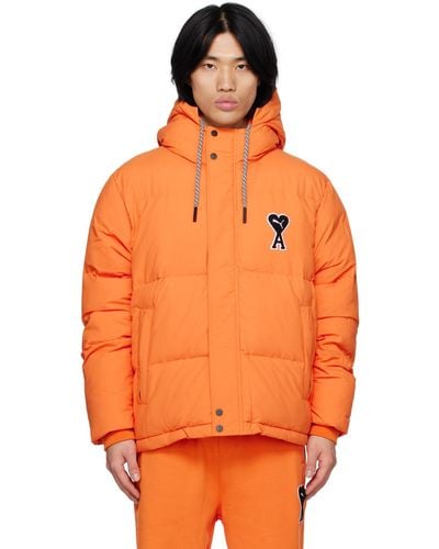 Ami Paris Orange Puma Edition Puffer Jacket