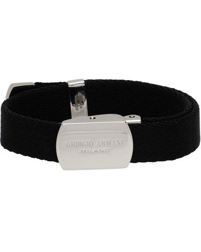 Giorgio Armani Ribbon Bracelet - Black