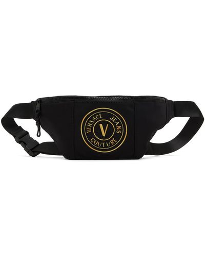 Versace Jeans Couture レターvエンブレム ポーチ - ブラック