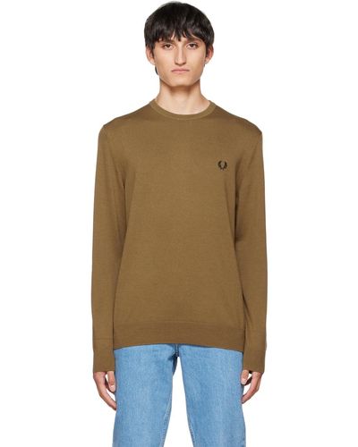 Fred Perry Brown Classic Jumper - Black