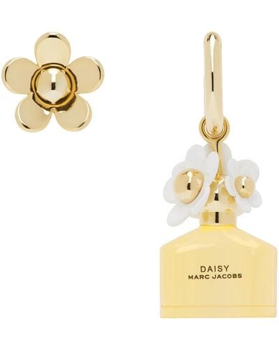 Marc Jacobs Boucles d'oreilles dorées à pendentif de parfum daisy - Métallisé