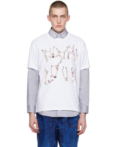 Vivienne Westwood 'bones 'n Chain' T-shirt - White