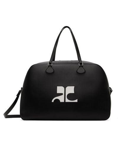 Courreges Heritage Leather Weekender Bag - Black