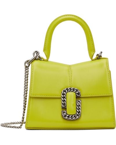Marc Jacobs Green Mini 'the St. Marc' Bag - Yellow