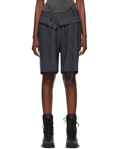 OTTOLINGER Ssense Exclusive Gray Shorts - Black