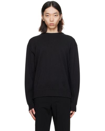 WOOYOUNGMI Grey Patch Jumper - Black