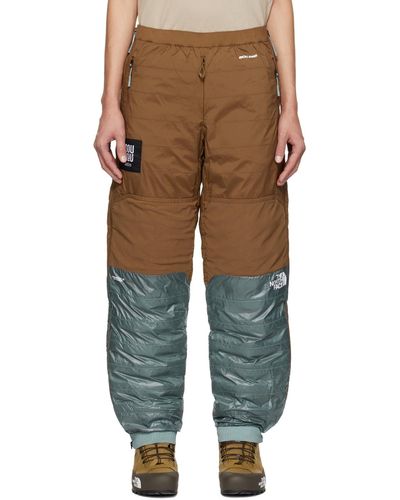 Undercover Brown & Blue The North Face Edition Down Trousers - Multicolour