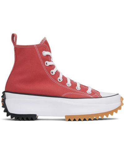 Converse Baskets run star hike roses - Rouge