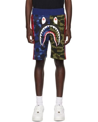 A BATHING APE® Shark Basketball Sweat Shorts - Farfetch