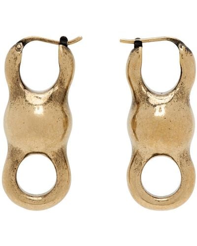 Acne Studios Gold Antiqued Earrings - Metallic
