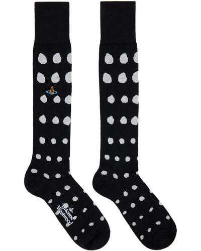 Vivienne Westwood Dots High Socks - Black