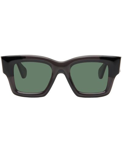 Jacquemus Lunettes de soleil 'les lunettes baci' noires - le papier - Vert