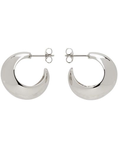 Isabel Marant Silver Small Crescent Earrings - White