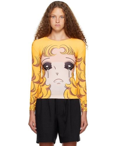 Pushbutton Ssense Exclusive Crying Girl Long Sleeve T-shirt - Orange