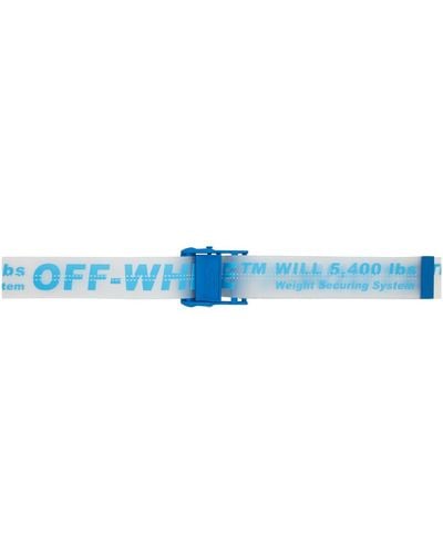 Off-White c/o Virgil Abloh Blue Translucent Rubber Industrial Belt