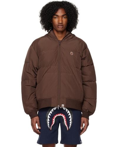 A Bathing Ape One Point Down Jacket - Brown