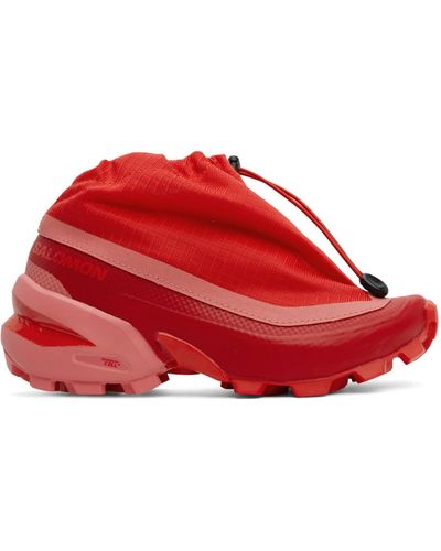 MM6 by Maison Martin Margiela Red & Pink Salomon Edition Cross Low Trainers