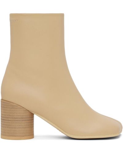 MM6 by Maison Martin Margiela Anatomic Ankle Boots - Natural