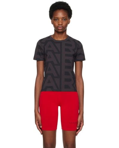 Marc Jacobs Gray 'the Monogram' T-shirt - Red