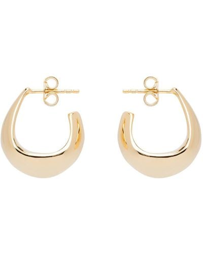 Lemaire Curved Mini Drop Earrings - Black