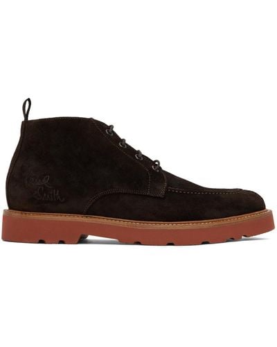 Paul Smith Brown Travis Boots - Black