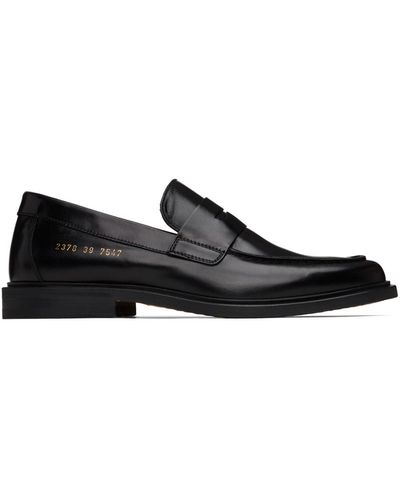 Common Projects Black Leather Loafers