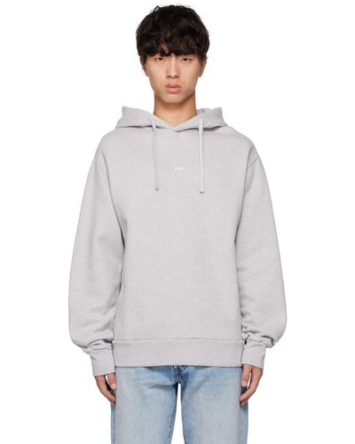 A.P.C. . Grey Larry Hoodie - White