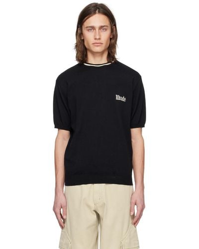 Rhude Embroidered Sweater - Black