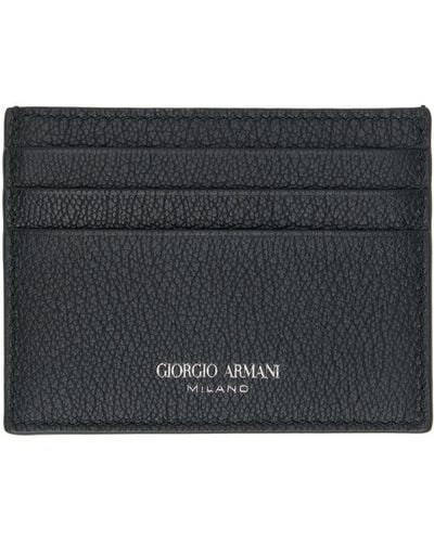 Giorgio Armani ロゴスタンプ カードケース - ブラック