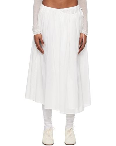 Amomento Shirring Maxi Skirt - White