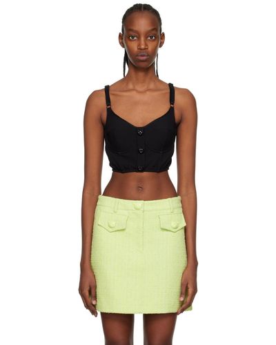 Moschino Camisole noire à boutons