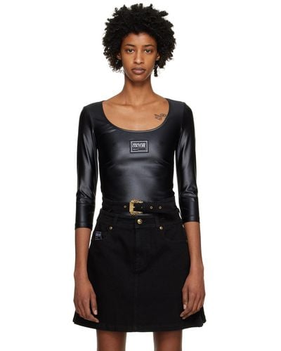 Versace Jeans Couture Black Patch Bodysuit