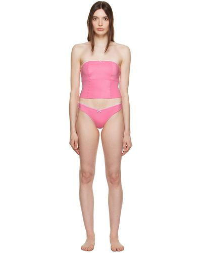 Frankie's Bikinis Bikini peaceenzo rose exclusif à ssense - Rouge