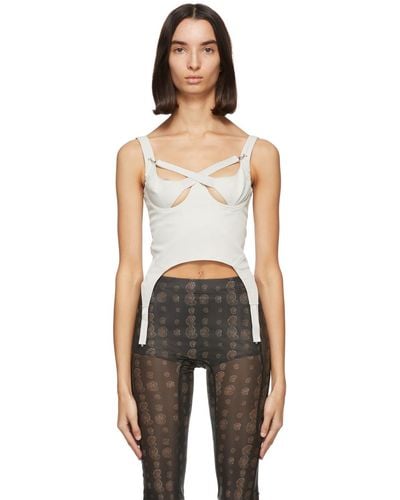 CHARLOTTE KNOWLES Off-white Tactical Bustier