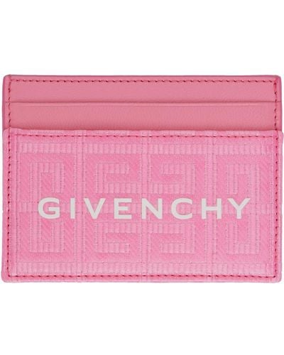 Givenchy Pink G Cut Card Holder