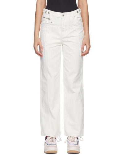 Feng Chen Wang Deconstructed Jeans - White