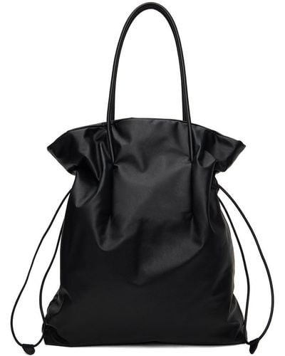 Large N/S Park Tote Bag Black in Leather – The Row