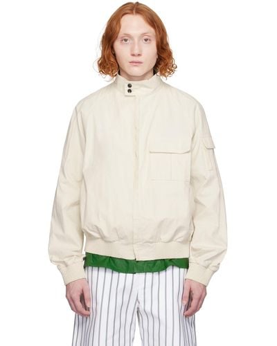 Ferragamo Off- Cropped Bomber Jacket - Multicolour